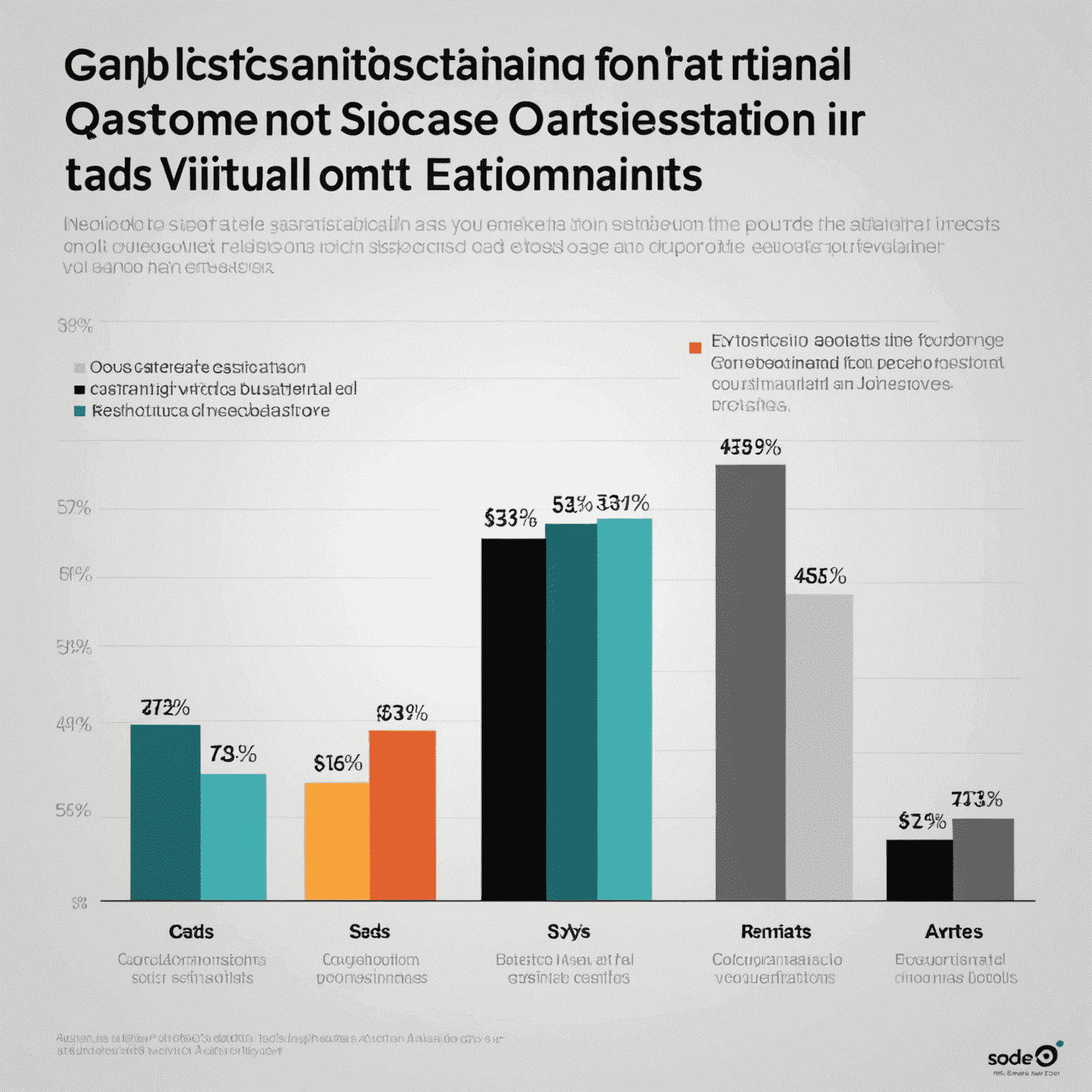 Gráfico que muestra el aumento en la satisfacción del cliente y la reducción de costos operativos en empresas españolas que han implementado asistentes virtuales de IA. El gráfico utiliza los colores corporativos de negro, gris y blanco.